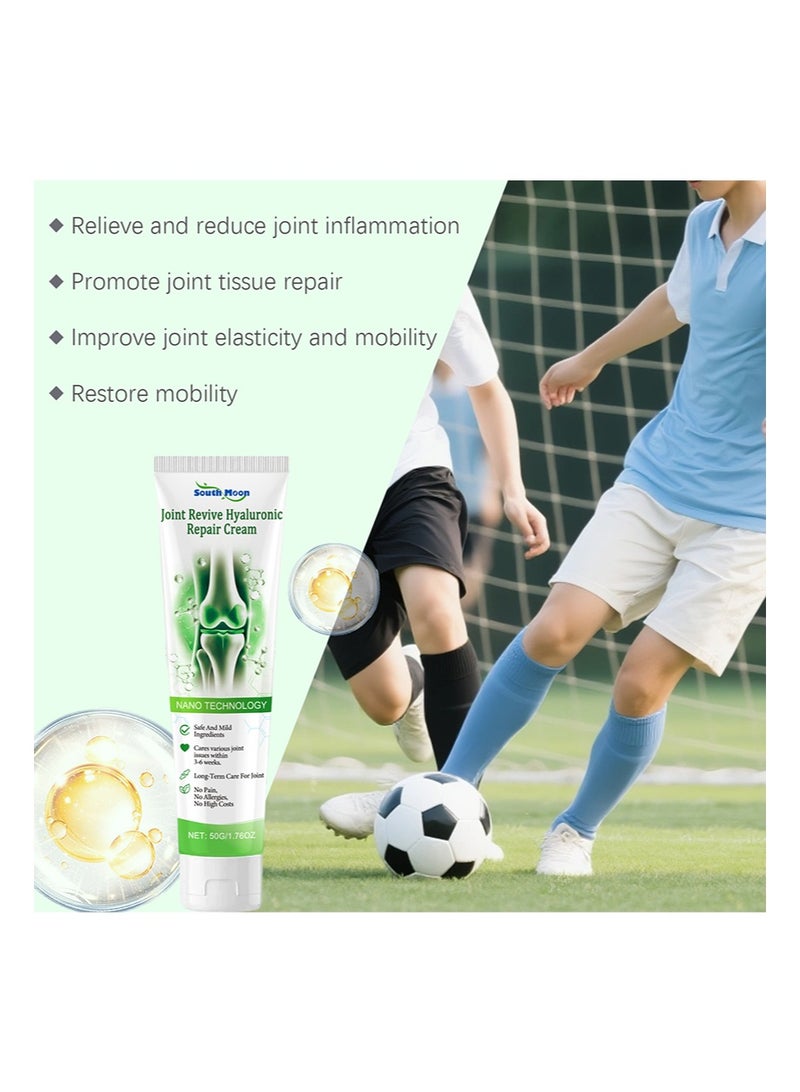 ساوث مون كريم إصلاح مشترك ريفايف بحمض الهيالورونيك، كريم حمض الهيالورونيك للمفاصل والعظام لالتهاب المفاصل، كريم التهاب المفاصل، تخفيف فعال للظهر والرقبة واليدين والركبتين 50 جرام - Image 4