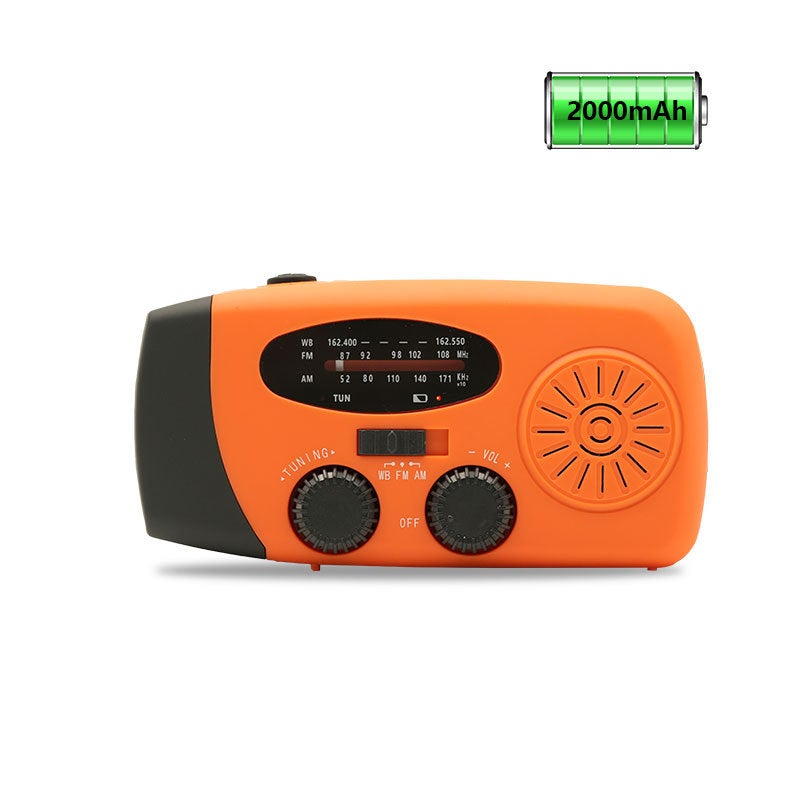 Popular Emergency Radio, Multi-Functional Hand-Cranked Power Generation Radio, Solar-Powered Outdoor Charging Radio - Image 1
