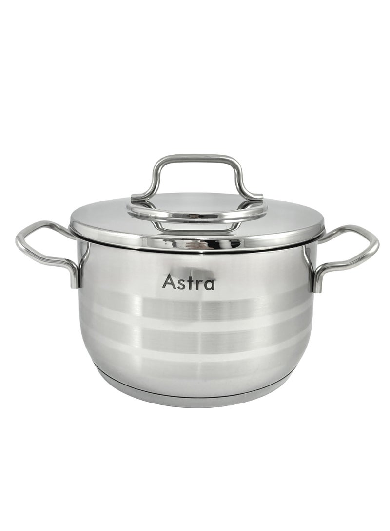 ASTRA Premium Casserole 20x12 cm 3.8L - High-Quality Stainless Steel Oven Safe Cookware for Casseroles, Roasts & Stews - Image 1