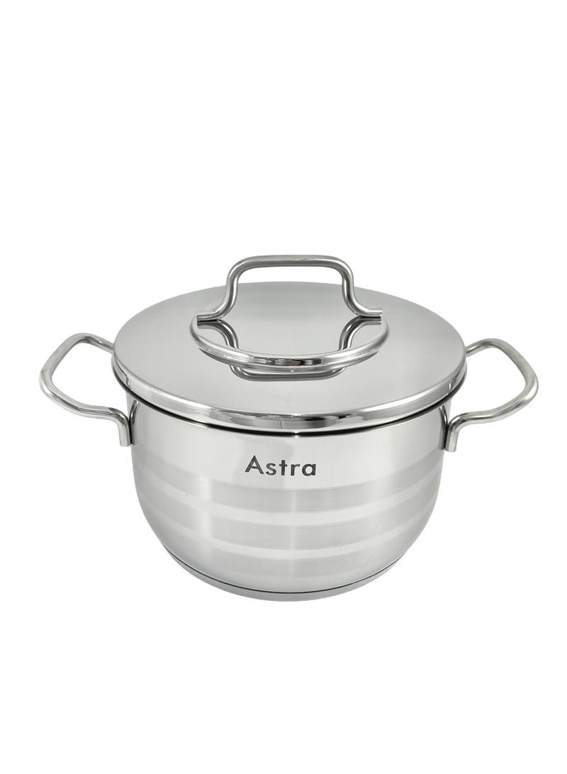 ASTRA Premium Casserole 20x12 cm 3.8L - High-Quality Stainless Steel Oven Safe Cookware for Casseroles, Roasts & Stews - Image 3