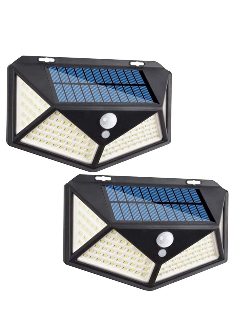 Solar Light Outdoor Motion Sensor Waterproof Lighting 114 LED Garden Security Lights for Wall Step Porch Patio Yard Driveway Pathway Pool (Cool White, 2 Packs) - Image 1