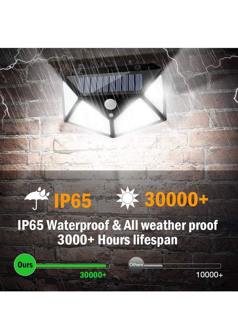 Solar Light Outdoor Motion Sensor Waterproof Lighting 114 LED Garden Security Lights for Wall Step Porch Patio Yard Driveway Pathway Pool (Cool White, 2 Packs) - Image 2