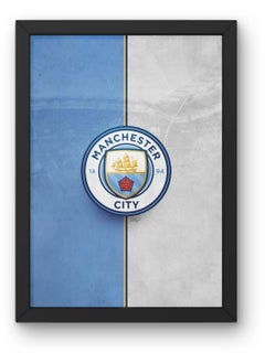 Manchester City Black Frame   30X40 