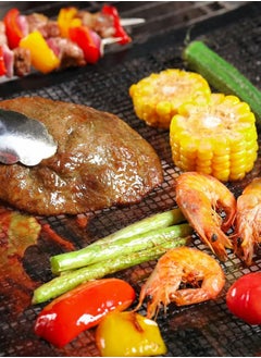 Excefore BBQ Mesh Grill Mats 3 Pack, 16" x 13" Non-Stick Grilling Mat for Fish Vegetables, Grill Accessories for Most Outdoor Grills, Reusable Heat Resistant Grill Pad, Barbecue Sheet, Oven Liner  - Image 4
