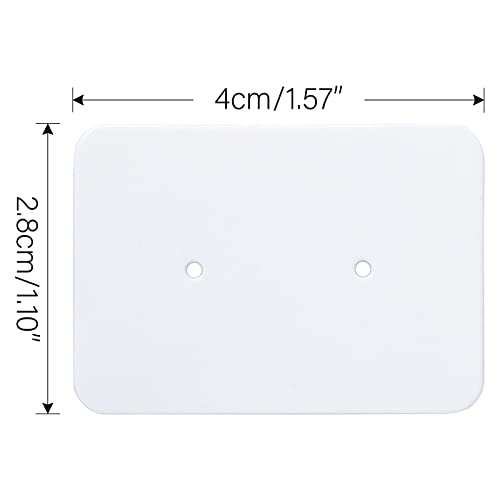 g2plus 200 PCS Earring Display Cards,White Paper Earrings Tags, 1.10" x 1.57" Ear Stud Earring Card for Handmade Earrings, Studs Selling and Small Jewelries (White) - Image 2