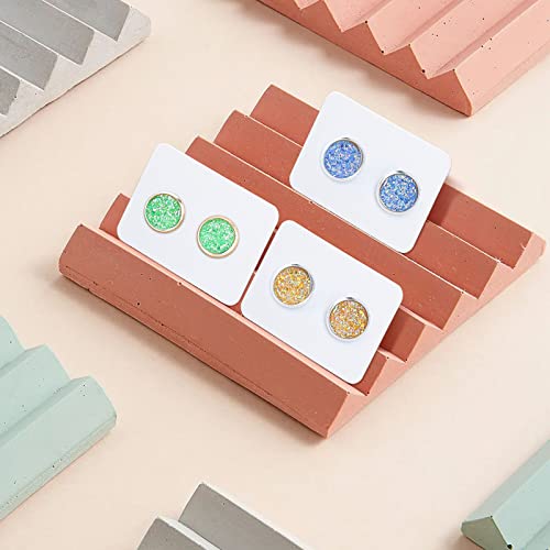 g2plus 200 PCS Earring Display Cards,White Paper Earrings Tags, 1.10" x 1.57" Ear Stud Earring Card for Handmade Earrings, Studs Selling and Small Jewelries (White) - Image 5