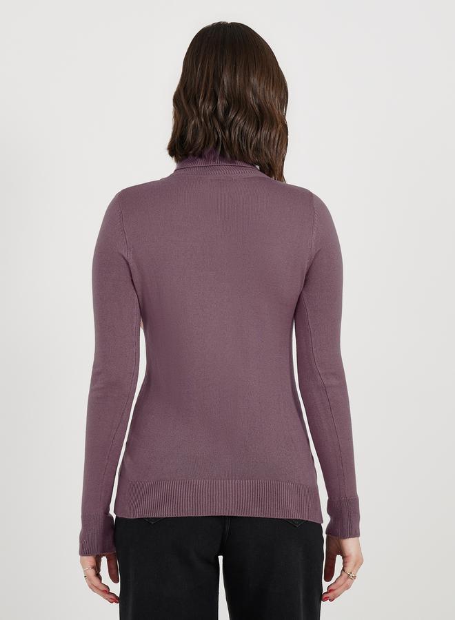 ستايلي سويتر بقصة سليم فت وياقة عالية - Image 4