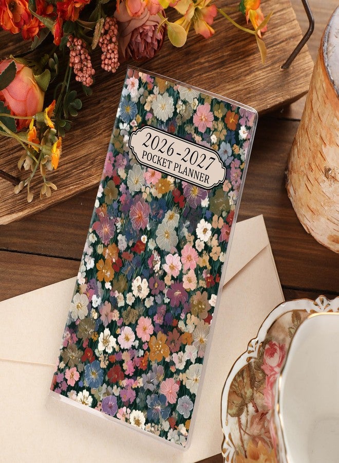 ReliThick 2026 Pocket Calendar for Purse Small Monthly Planner for Women Handy Weekly Pocket Planner Journal Notebook Christmas New Year Gift Sister Friends Women(2026-2027,Nature Floral) - Image 4