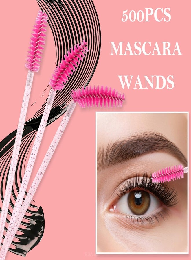 Aprince 500PCS Disposable Lash Spoolies Eyelash Brushes Mascara Wands Brow Spoolie for Makeup Applicators Eyelash Extensions Brow Brush - Image 2