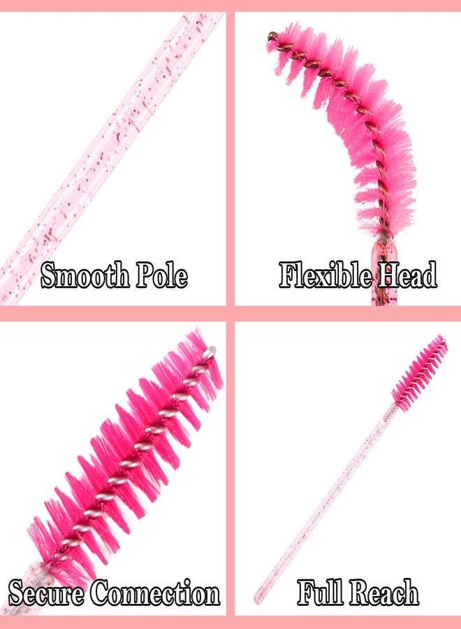 Aprince 500PCS Disposable Lash Spoolies Eyelash Brushes Mascara Wands Brow Spoolie for Makeup Applicators Eyelash Extensions Brow Brush - Image 3