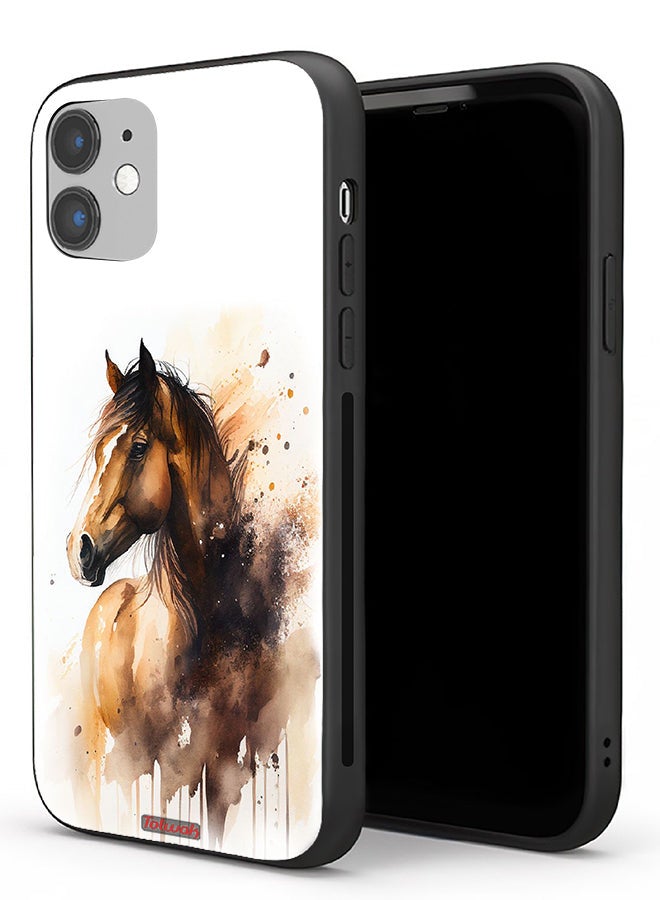 Tolwak Apple iPhone 11 Protective Case Horse Abstract Art - Image 1