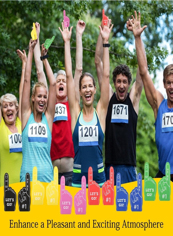 BOHUIZ 24 Pcs Mini Foam Fingers #1 for Fans Cheerleader, We're #1 and LET'S GO Sport Fan Foam Finger, Sports Themed Party Supplies for Baseball Basketball Football Sports Events(Colorful) - Image 5