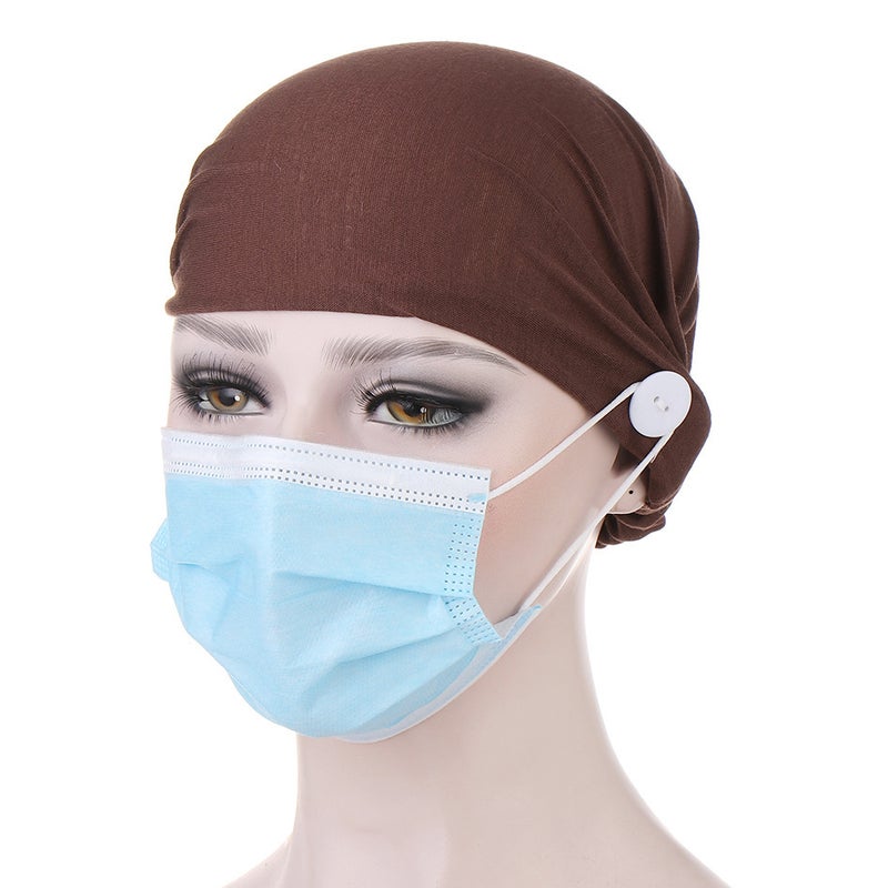 Beaded Turban Hat Women Chemo Cap Sponge - Image 2
