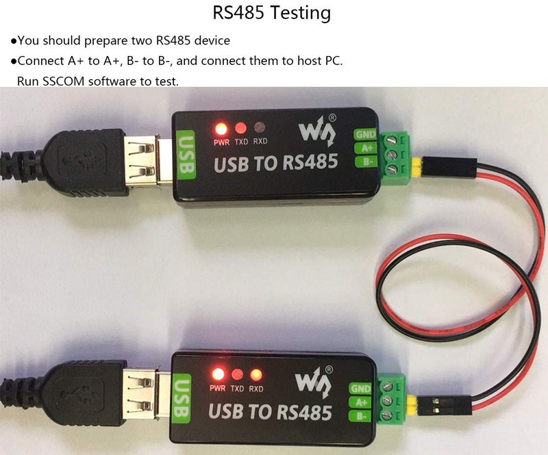 Waveshare USB to RS485 Converter Industrial Adapter Original FT232RL and SP485EEN Fast Communication Embedded Protection Circuits Resettable Fuse ESD Protection - Image 3
