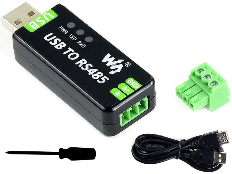 Waveshare USB to RS485 Converter Industrial Adapter Original FT232RL and SP485EEN Fast Communication Embedded Protection Circuits Resettable Fuse ESD Protection - Image 1