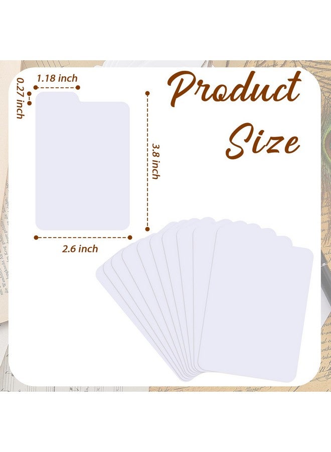 Lewtemi Lewtemi White Trading Card Dividers Plastic Card Separators Organizer for Sport Game Business Storage, 2.6 x 3.8 Inch/ 66 x 97 mm(50 Pieces)  - Image 2