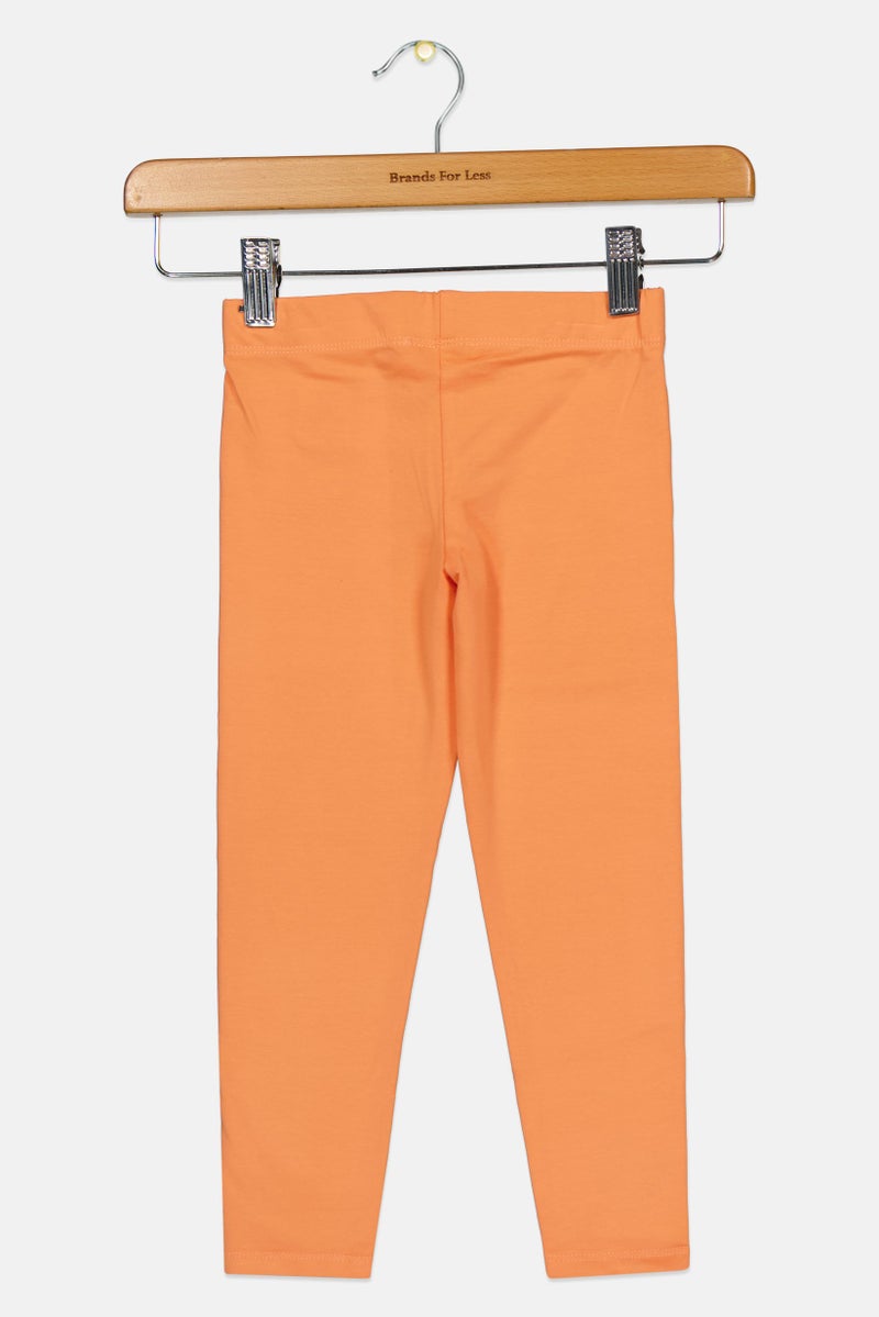 Hamleys Toddlers Girl Metallic Pull On Leggings, Orange - Image 2