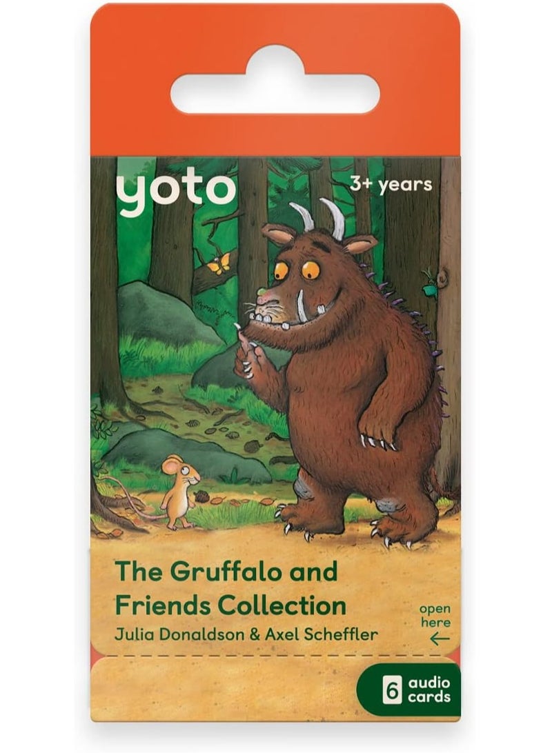 YOTO مجموعة يوتو غرافالو والأصدقاء من جوليا دونالدسون - 6 بطاقات صوتية للأطفال للاستخدام مع جهاز التشغيل وجهاز الصوت المصغر الشامل، استماع بدون شاشة مع قصص وقت اللعب ووقت النوم والسفر، للأعمار 3 سنوات فما فوق