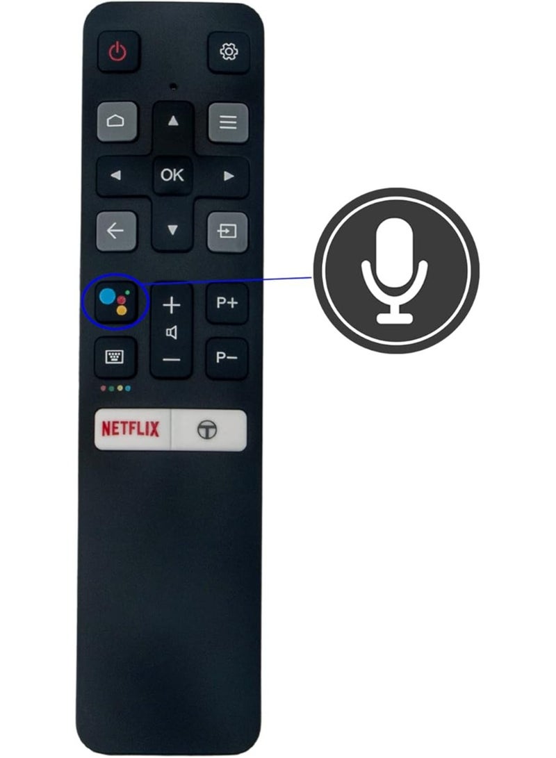 REBENUO HCE Replacement TCL TV Remote Control RC802V for TCL Android 4K UHD Smart TV - Image 3