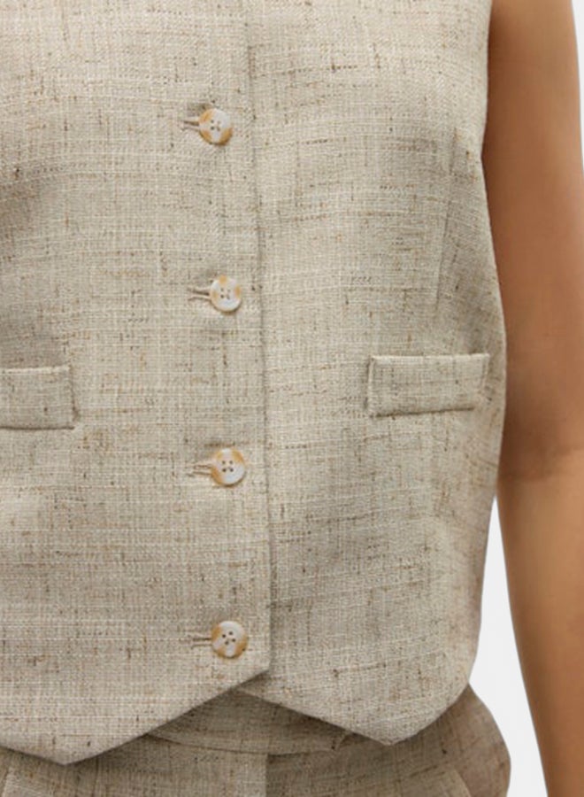 VERO MODA VERO MODA Womens Maj Sleeveless Short Waistcoat - Image 5