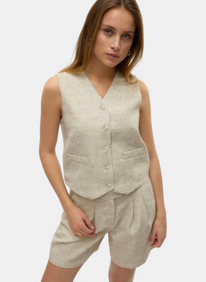 VERO MODA VERO MODA Womens Maj Sleeveless Short Waistcoat - Image 2