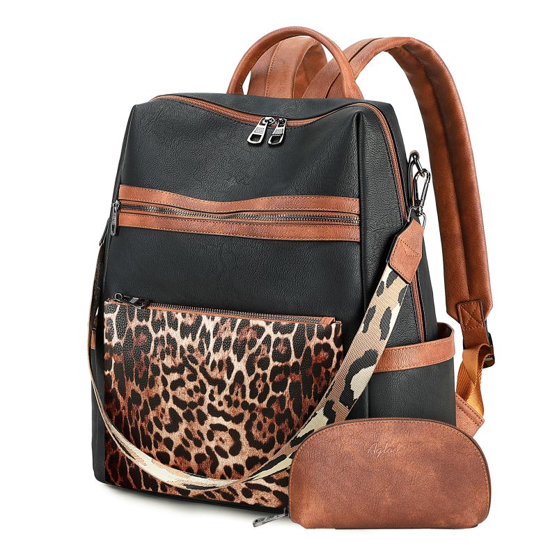 AGLOD Vegan Leather Laptop Backpack for Women 156 Inch Work Backpack Purse for Travel College - Image 2