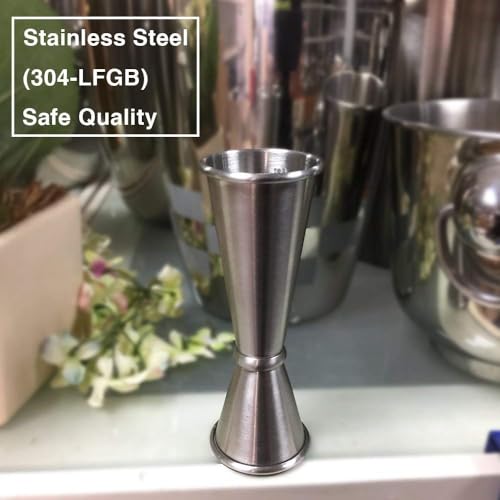 NJ Stainless Steel Japanese Style Double Side Jigger, Drink Bar Tool Jigger: 30-60 ml, 20-40 ml, 15-30 ml - Image 3