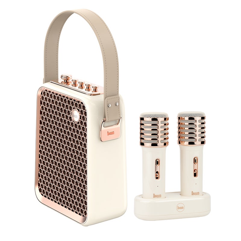 Divoom SongBird-HQ2 50W Karaoke Bluetooth Speaker with Dual Microphones, White - Image 5