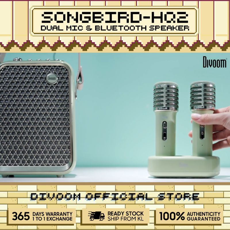 Divoom SongBird-HQ2 50W Karaoke Bluetooth Speaker with Dual Microphones, White - Image 3