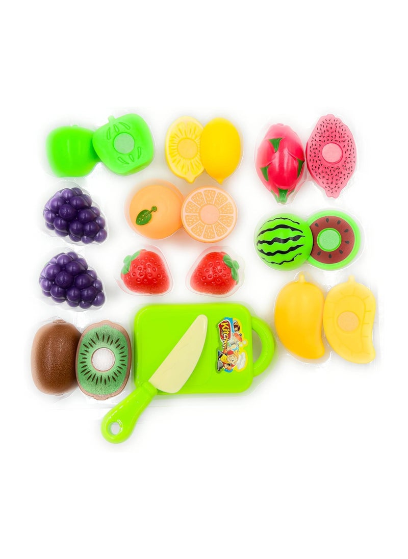 VIO Kids Food Cutting Toy Set Educational Kitchen Role Play Toys for Toddlers Kids Includes Cutting Board Knife Sliceable Fruits Vegetables Perfect Gift for Aspiring Young Chefs Pretend Play  - Image 5
