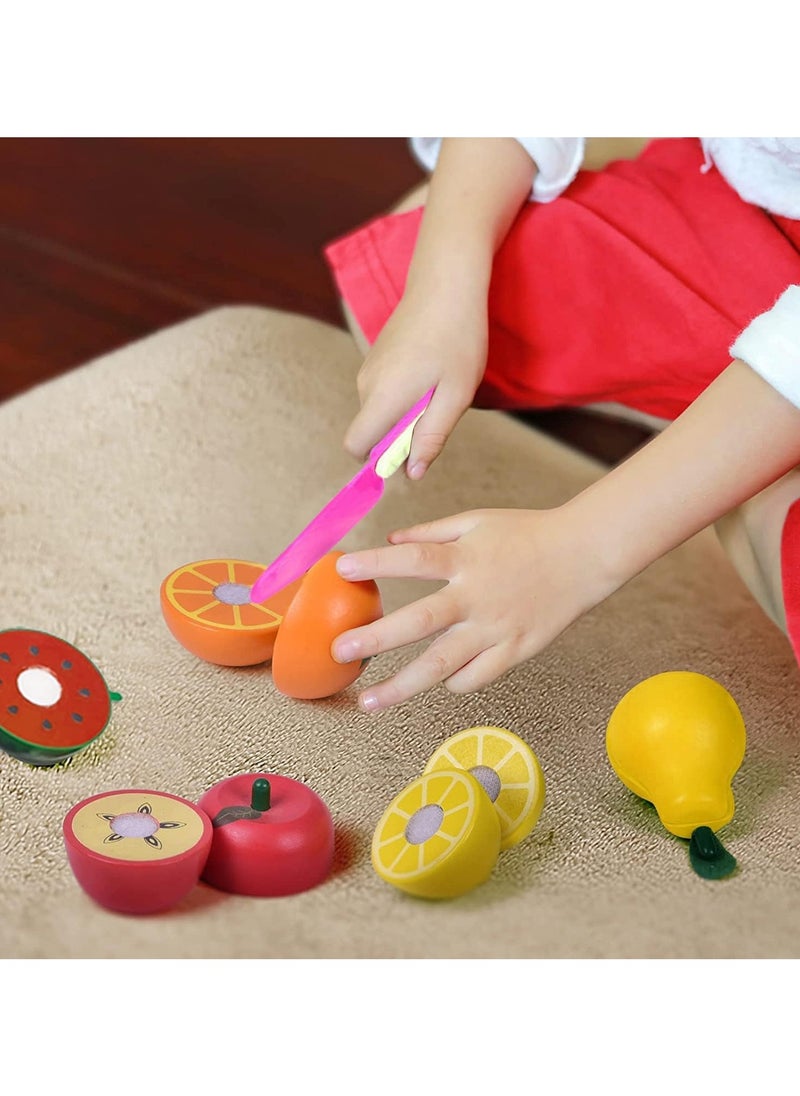 VIO Kids Food Cutting Toy Set Educational Kitchen Role Play Toys for Toddlers Kids Includes Cutting Board Knife Sliceable Fruits Vegetables Perfect Gift for Aspiring Young Chefs Pretend Play  - Image 3