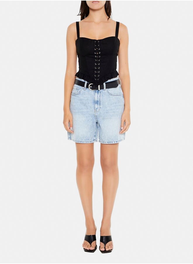 FOREVER 21 - Lace-Up Bustier Tank Top - Image 1