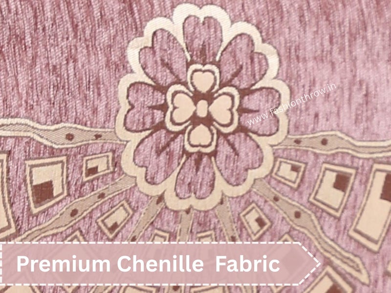 Fashion Throw Box-Chenille Sofa Cover L Shape for 6 Seater | Anti-Slip Protector Sofa Slipcovers for Living Room Furniture Home Decor Rose Pink L-Shape - Image 2
