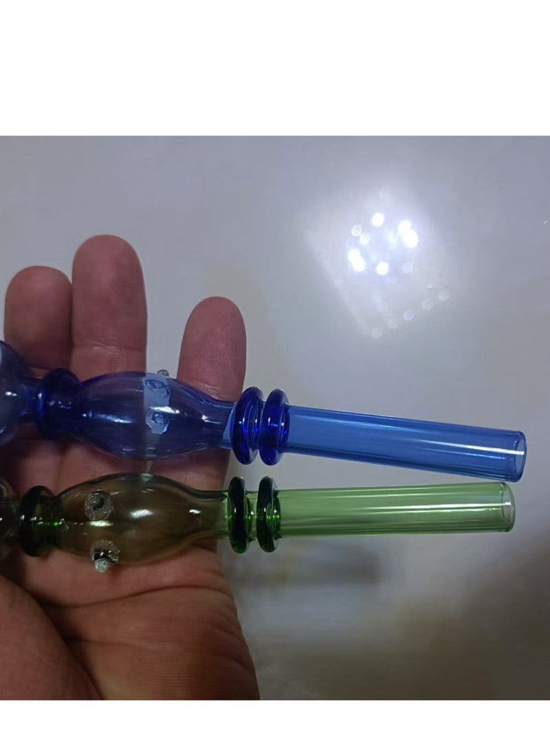 Angmei 5pcs Premium Heat Resistant Glass Straw High Borosilicate Materia for Long lasting Use (Random color)  - Image 2