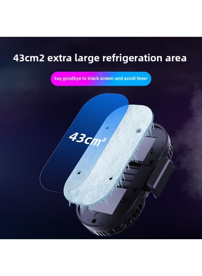 إسكدنيا AH102 مشعاع الهاتف المحمول X2 تبريد مزدوج لأشباه الموصلات مبرد الهاتف المحمول جولة يدوية تبريد سريع مباشر اللون: أسود - Image 4