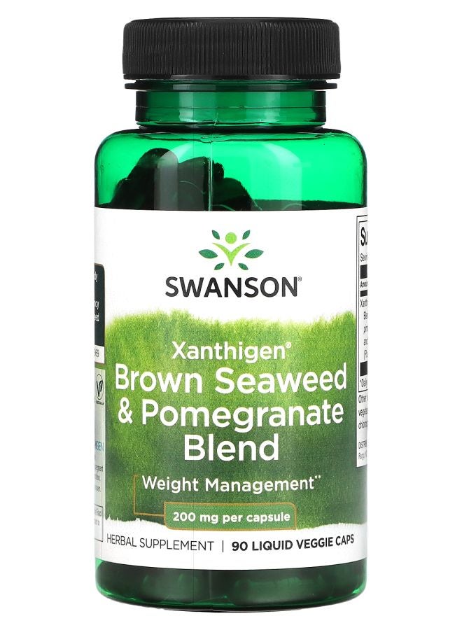 SWANSON Xanthigen Brown Seaweed & Pomegranate Blend 200 mg 90 Liquid Veggie Caps 