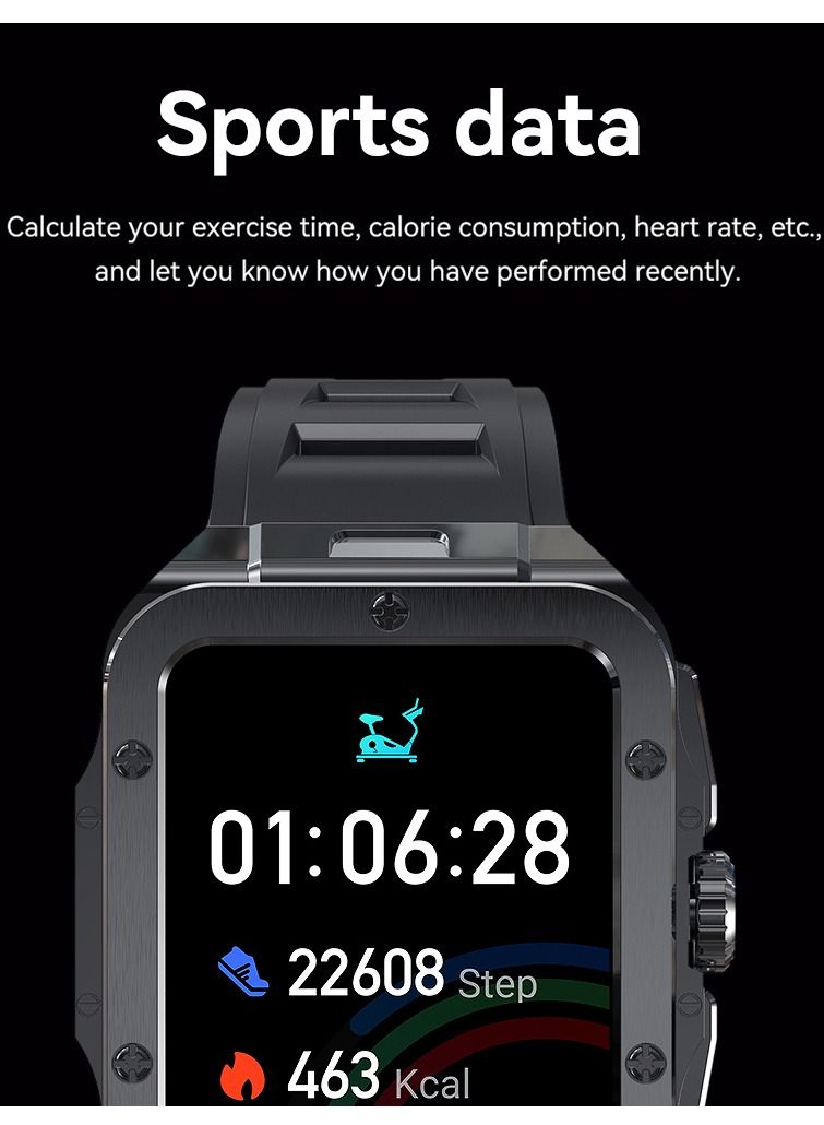 RollsTimi  Men's Smartwatch Waterproof Stainless Steel Tonneau Smart Watch for Women Sports Fitness Tracker, Heart Rate Monitoring, Bluetooth Call - Image 5