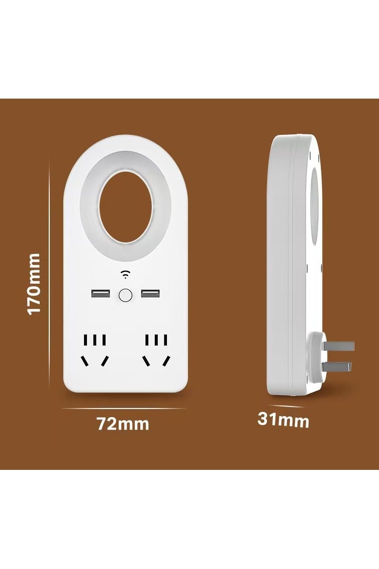 Night Light With Socket Multi-Function Socket Home Soft Light Dormitory Eye Protection Desk Lamp - Image 5