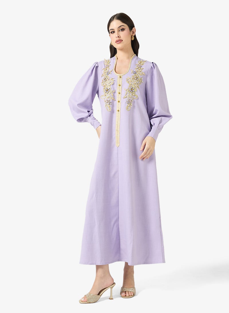 Khizana Embroidered Jalabiya - Image 1