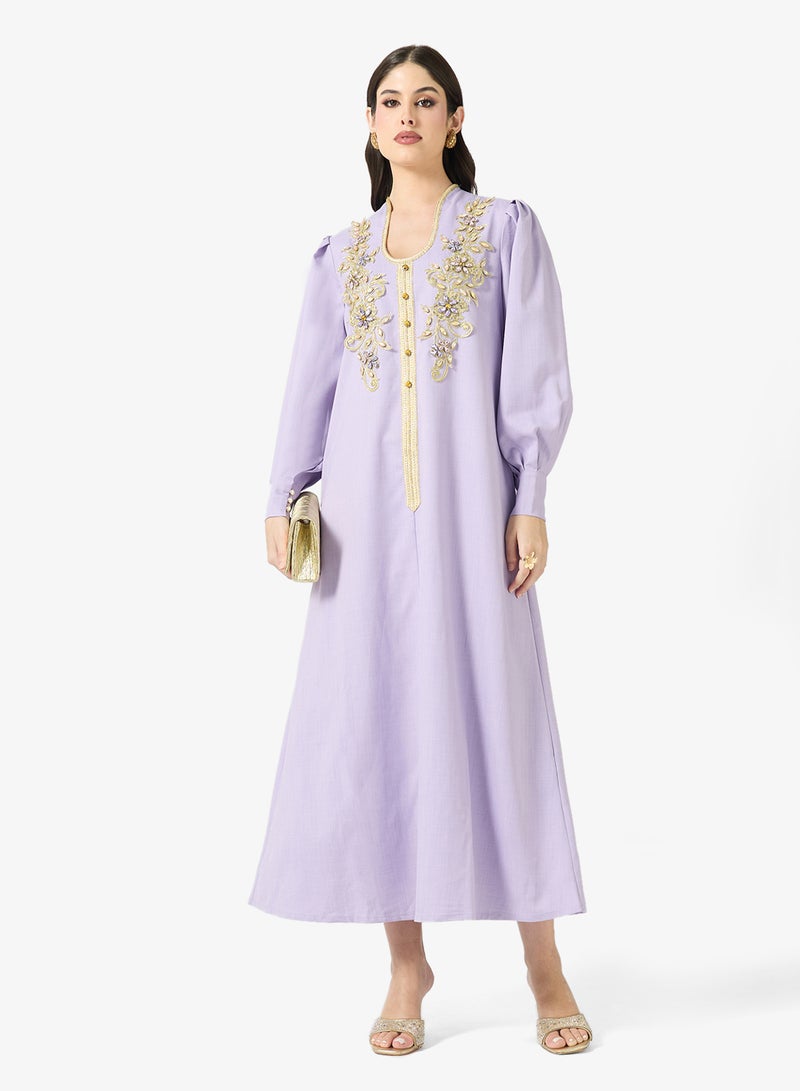 Khizana Embroidered Jalabiya - Image 4