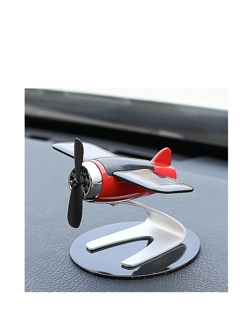 Solar-powered Aircraft Creative Men's Car Decoration Car Interior Accessories Desktop Decorations Gifts - Image 1