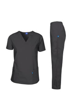 just adore Medical Scrub Suit for Men and Women Dark Grey 
