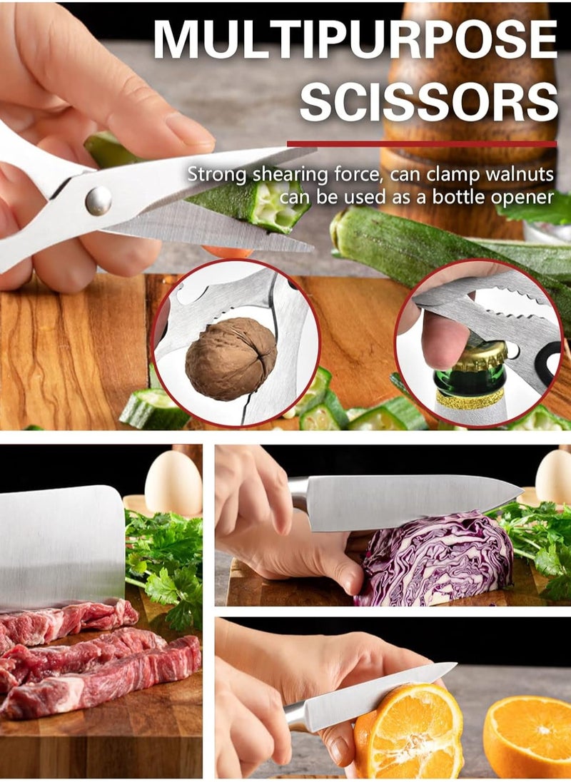 HausRoland 9 Pieces Kitchen Knife Set with Spinning Block, High Carbon Stainless Steel Blades, Knives For Steak, Bread, Vegetables and more, Includes Knife Sharpener  - Image 5