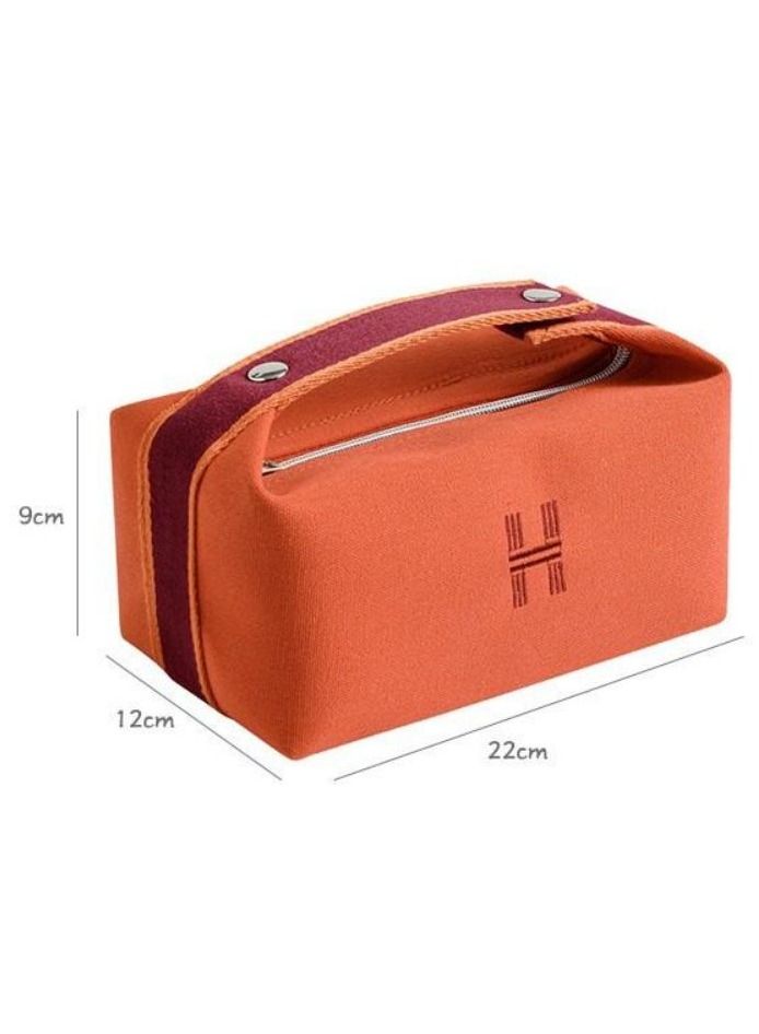 general Simple Portable Toiletry Bag Cosmetic Bag Waterproof Dustproof Travel Storage Bag White - Image 4