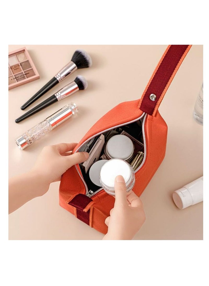 general Simple Portable Toiletry Bag Cosmetic Bag Waterproof Dustproof Travel Storage Bag White - Image 3