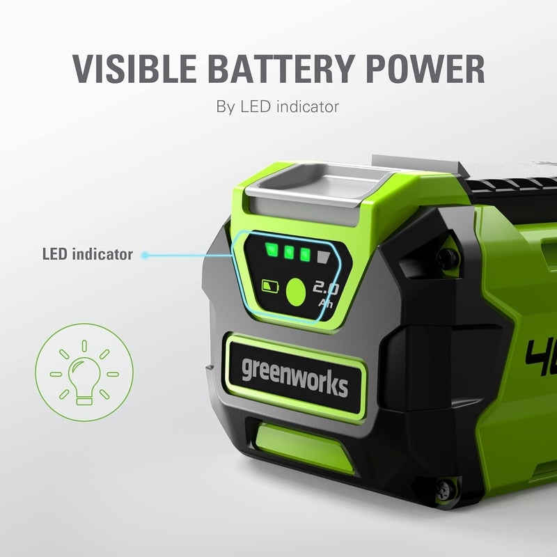 Greenworks 40V 2.0Ah Lithium-Ion Battery (Genuine Battery / 75+ Compatible Tools) - Image 3