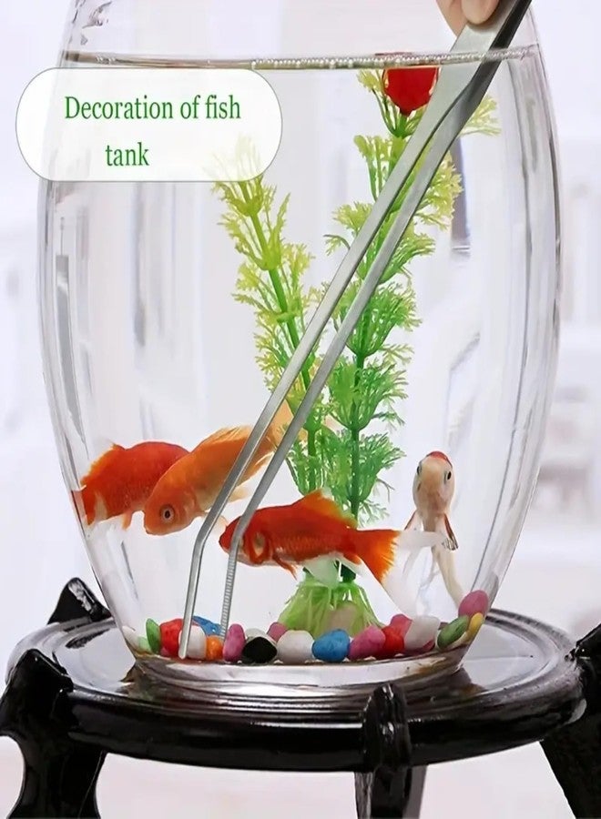 أدوات تنسيق أحواض السمك النباتية من بيتز لايف وورلد، مصنوعة من الفولاذ المقاوم للصدأ، طولها 27 سم (ملقط قابل للانحناء). - Image 4