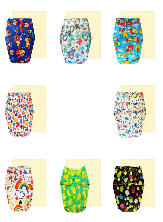حفاضات دمبلدو إيليت القماشية مع طبقة امتصاص سحرية (عبوة من 8) | ناعمة ولطيفة | طبقة امتصاص من 6 طبقات | سهلة التنظيف | مثالية للأطفال الصغار | من 3 أشهر إلى 3 سنوات | للجنسين - Image 1