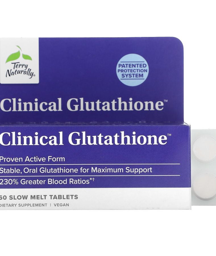 Terry Naturally Clinical Glutathione 60 Slow Melt Tablets (150 mg per Tablet)