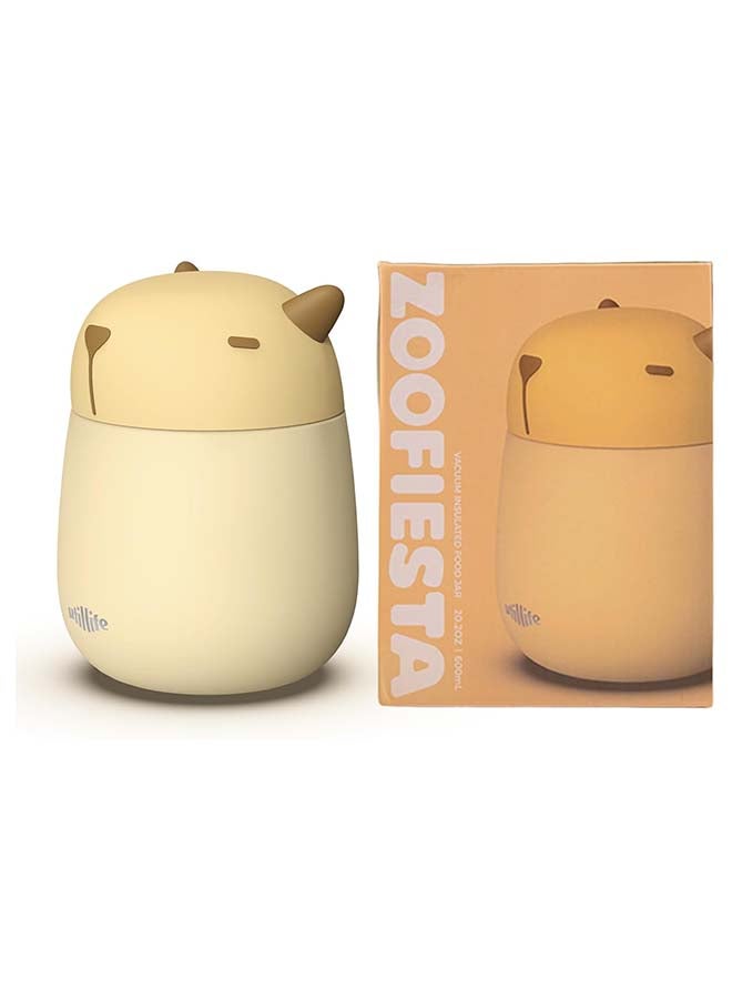 Utilife Zoofiesta Kids Insulated Food Jar - Capybara - Vacuum Thermos for Hot & Cold Meals - Image 1